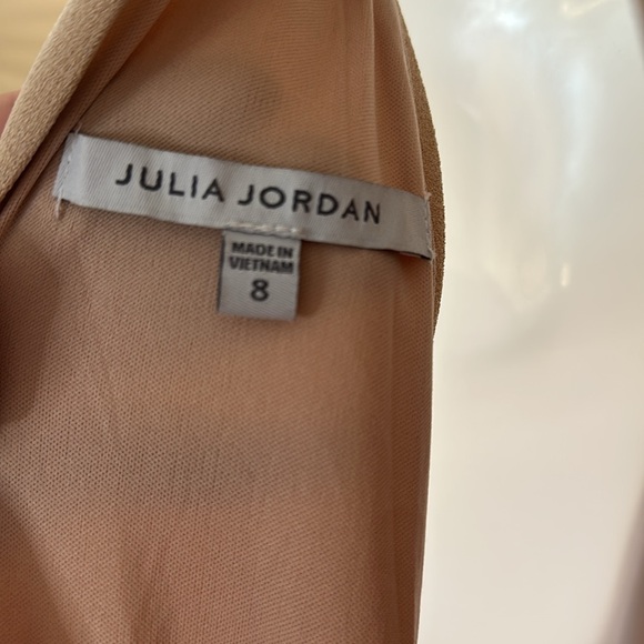 Julia Jordan Twist-Front Halter Jumpsuit COLOR IS CALLED LATTE Size 8 NWOT - Picture 10 of 11